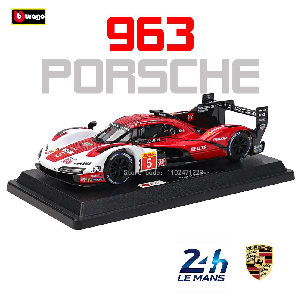 Model Kit Porsche 911 - Bburago 1:24 Porsche 963 24 aluminiowy