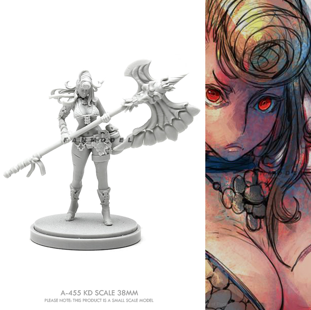 Model Kit Warhammer - 38mm Żywiczne modele figurek piękności bezbarwne