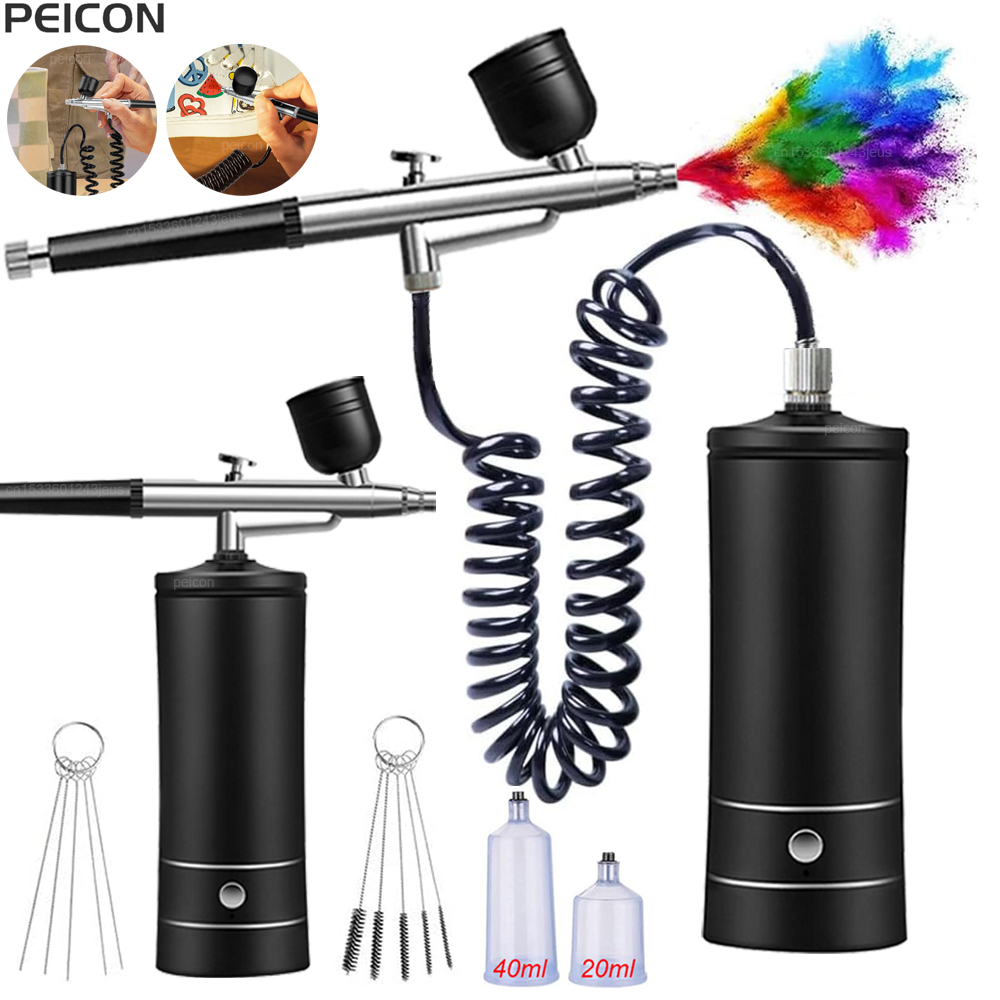 Airbrush Compressor Kit - Airbrush z Kompresorem Przenośny Airbrush do
