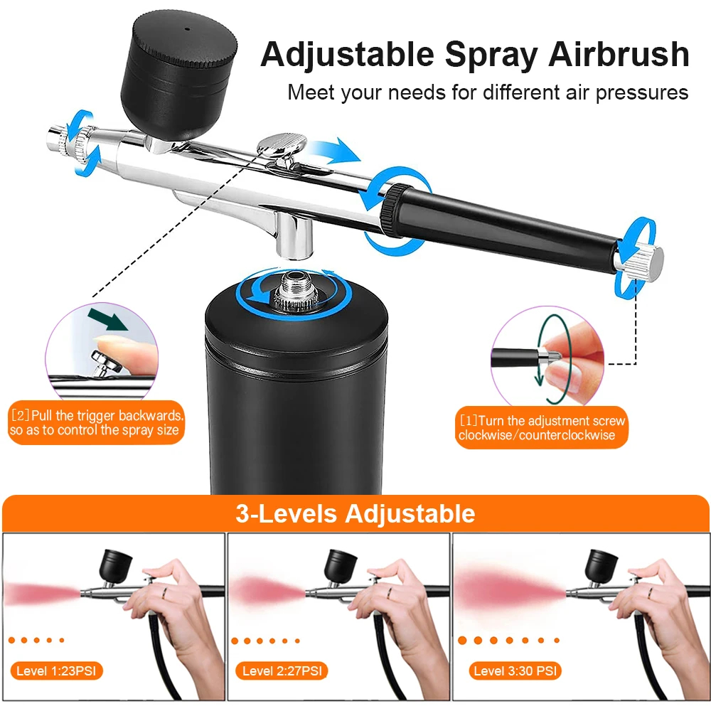 Przenośny zestaw do aerografii – Airbrush Compressor Kit recenzja i cena