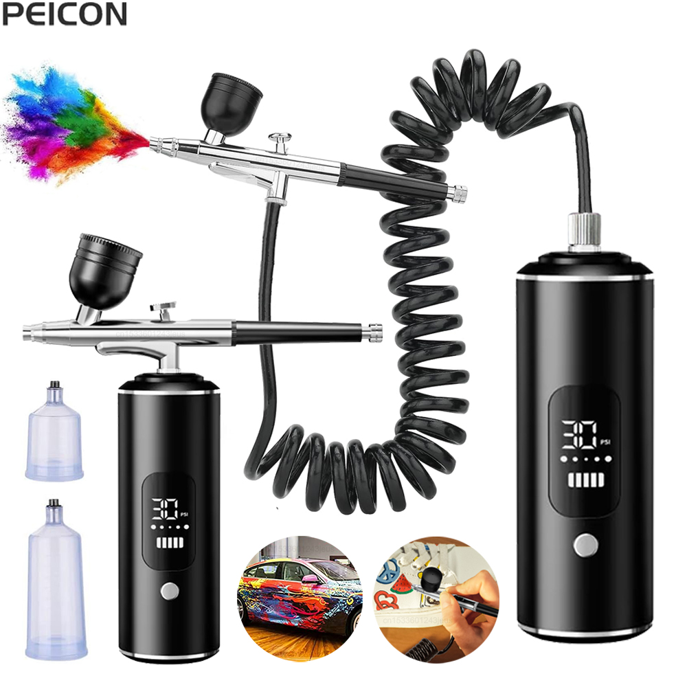 Aerograf z kompresorem Przenoś – Airbrush Compressor Kit recenzja i cena