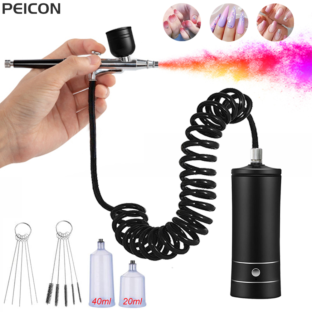 Aerograf do paznokci ze spręża – Airbrush Compressor Kit recenzja i cena